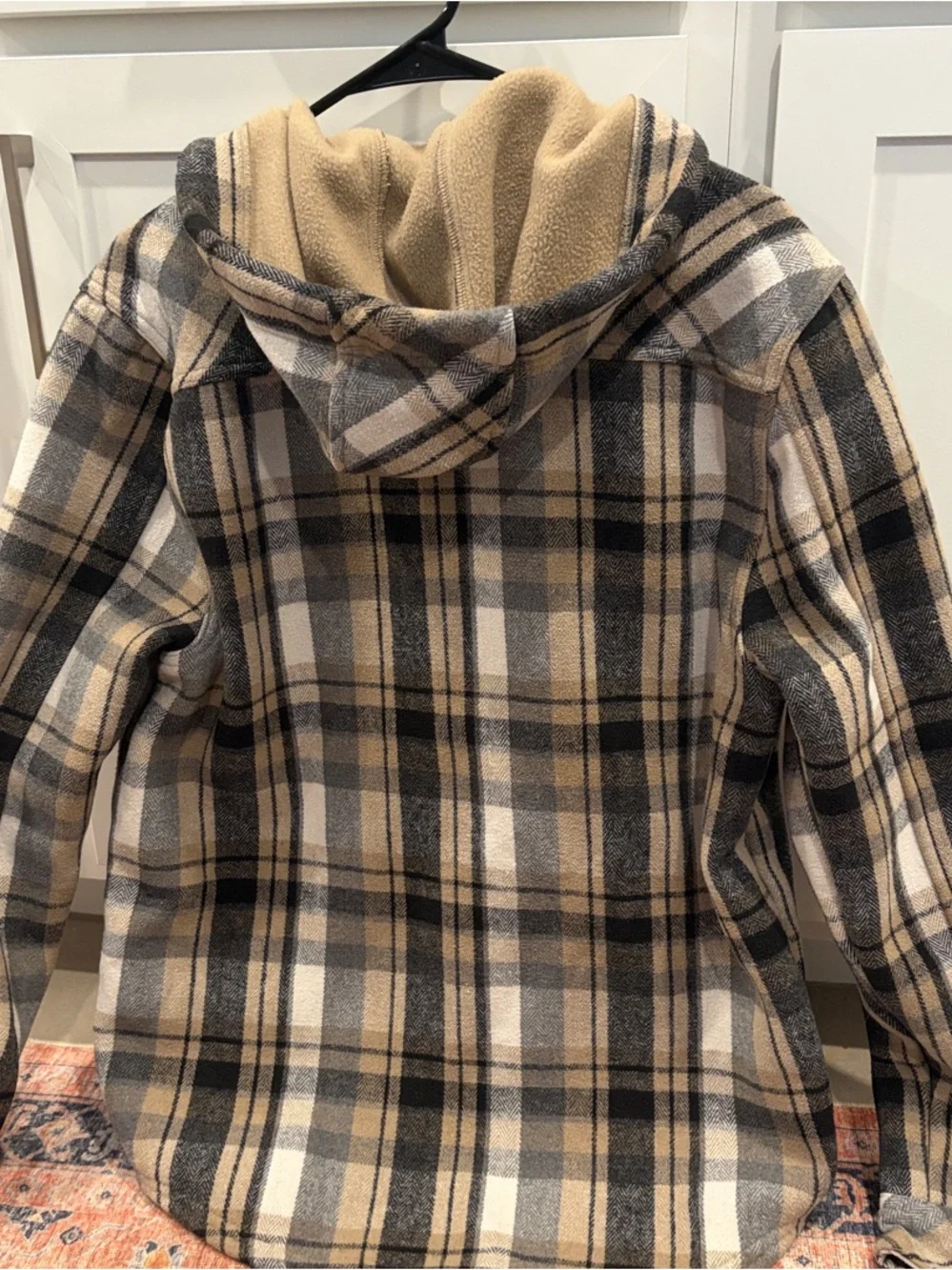 Depart West Men's Tan Plaid Lightweight Shirt Jacket